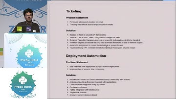Lightning Talk - Ticketing plus deployment automation - PyCon India 2015