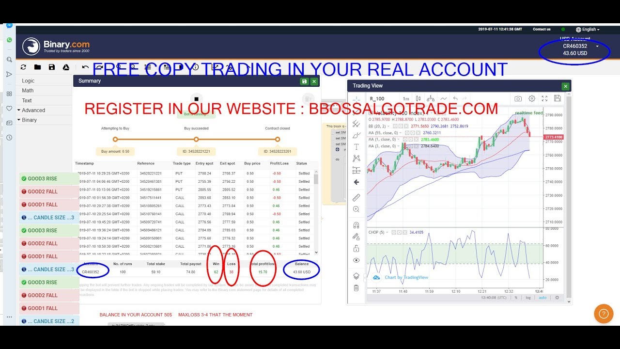 BINARY BOT FREE CR 69WINS 32 LOSS COPY TRading