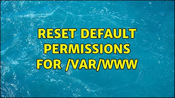 Ubuntu: Reset default permissions for /var/www