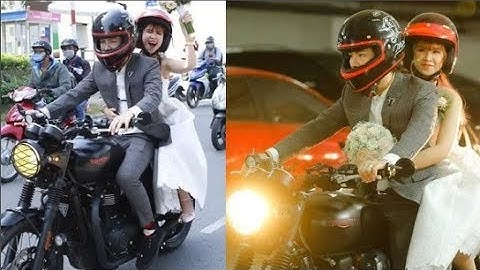 Lễ rước dâu bằng dàn xe môtô của Khởi My và Kelvin Khánh(Tin tức Sao Việt)