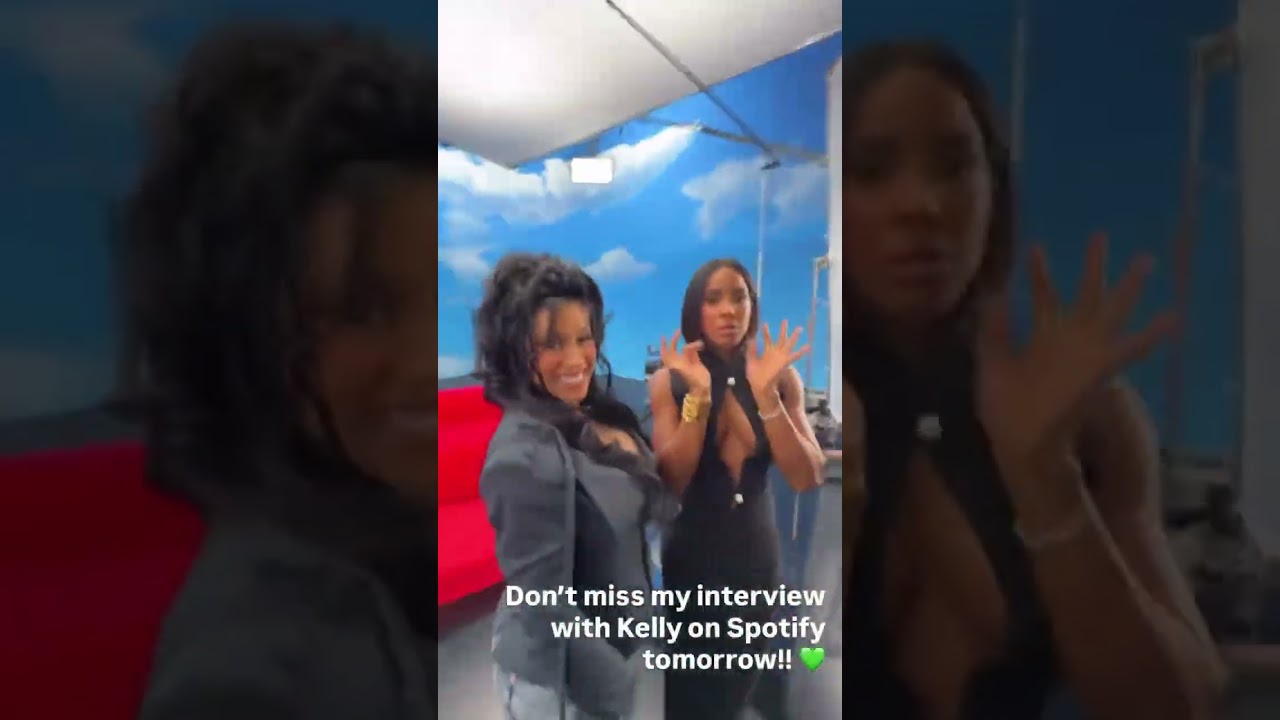 Cardi B will be interviewed by Kelly Rowland on Spotify at 3PM EST today! 