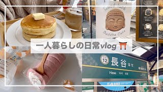 一人暮らしvlog/新年/鎌倉へ初詣⛩️/自炊記録/お餅パンケーキ、肉あんかけチャーハン、宅配ピザ