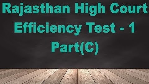 Efficiency Test 1 C