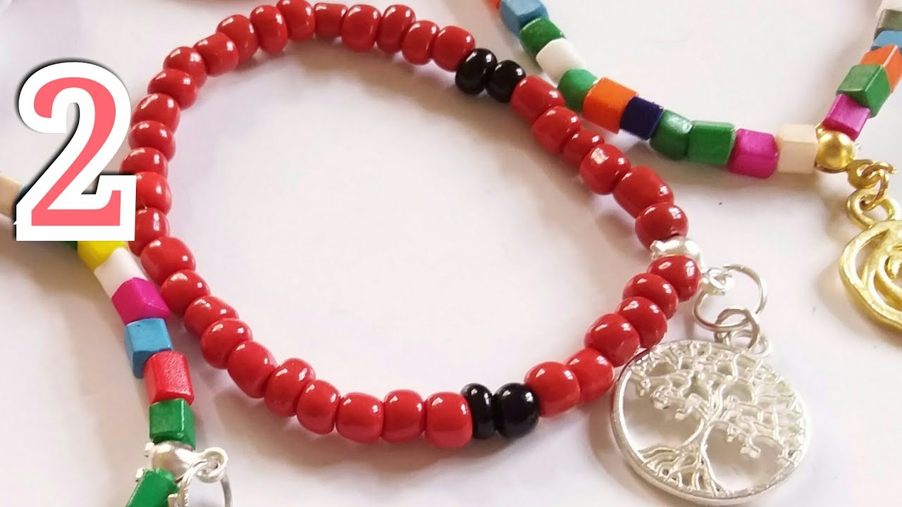 DIY bracelets / elastic beads bracelets / bracelet YouTube