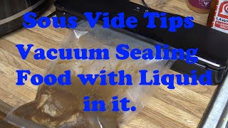 (464) How to Vacuum Seal Food with Liquid for Sous Vide Cooking screenshot 4
