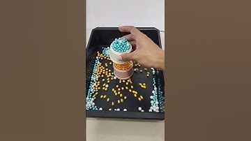 Reverse ◀️ Video. Colorful Pearls. #shorts #asmr #pearls #satisfying #oddlysatisfying #beads #button