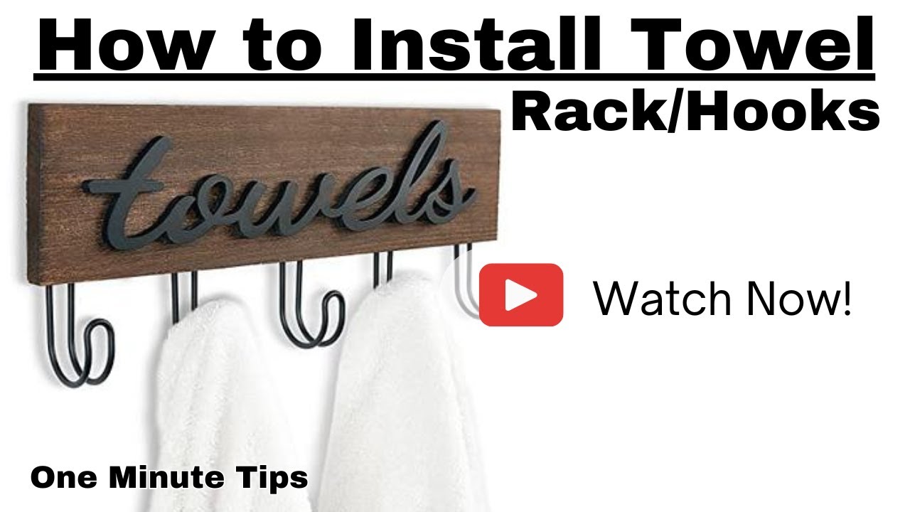 HOW TO INSTALL TOWEL RACK HOOKS One Minute Tips Home Repairs shorts how-to-install-towel-rack-hooks-one-minute-tips-home-repairs-shorts