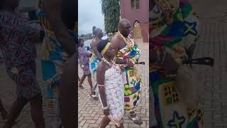 African American King in Ghana Walking Through Akropong, Ghana after the Odwira Festival Dubar.