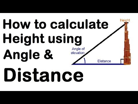 कोण और दूरी का उपयोग करके ऊंचाई की गणना करें | सीखने की तकनीक