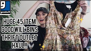 HUGE 45 Item Goodwill Outlet [Bins] Thrift Haul!! Amazing finds to Resell on Poshmark for a Profit $