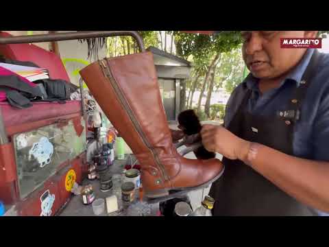 We'll show you how to polish these honey-colored boots.