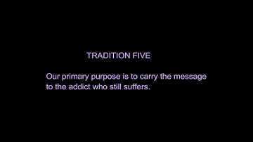 Tradition Five - Narcotics Anonymous Original Basic Text - Grey Book