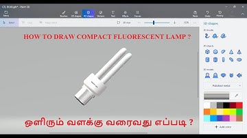 How to modeling Compact Fluorescent Lamp || PAINT 3D || smart sky