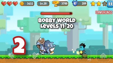 Bobby World Adventure - Gameplay Walkthrough Android Part 2 - Levels 11-20