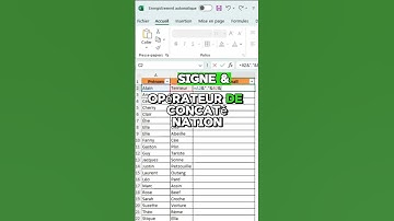 Concaténer des valeurs sur Excel #excel #tuto #exceltips #microsoftexcel #formation #exceltricks