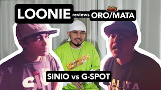 LOONIE | BREAK IT DOWN: Rap Battle Review E190 | ORO/MATA: SINIO vs G-SPOT