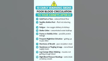 10 Early Warning Signs of Poor Kidney Blood Circulation After 60 (Must Know!)