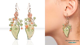 French Floral Wire Leaf Earrings - DIY Jewelry Making Tutorial by PotomacBeads