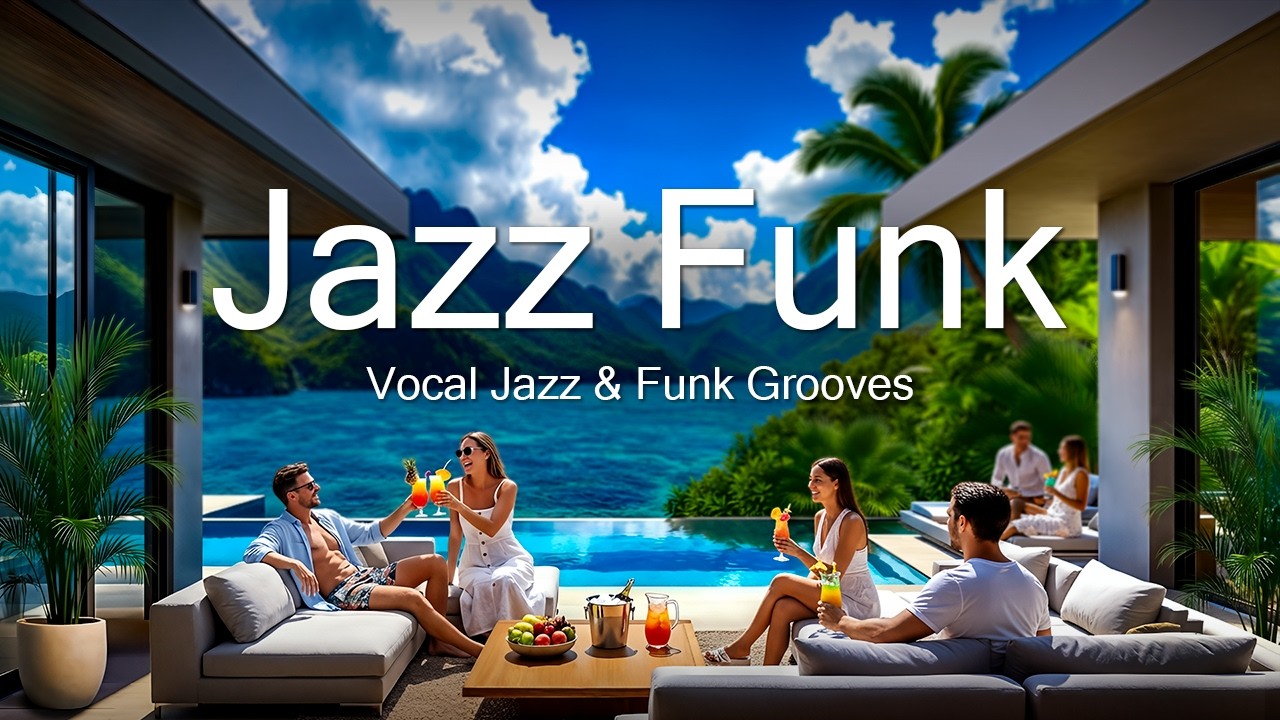 Luxury Day Jazz Funk LIVE 🌴 12H Ocean Villa Lounge • Smooth Vocal Groove • 4K