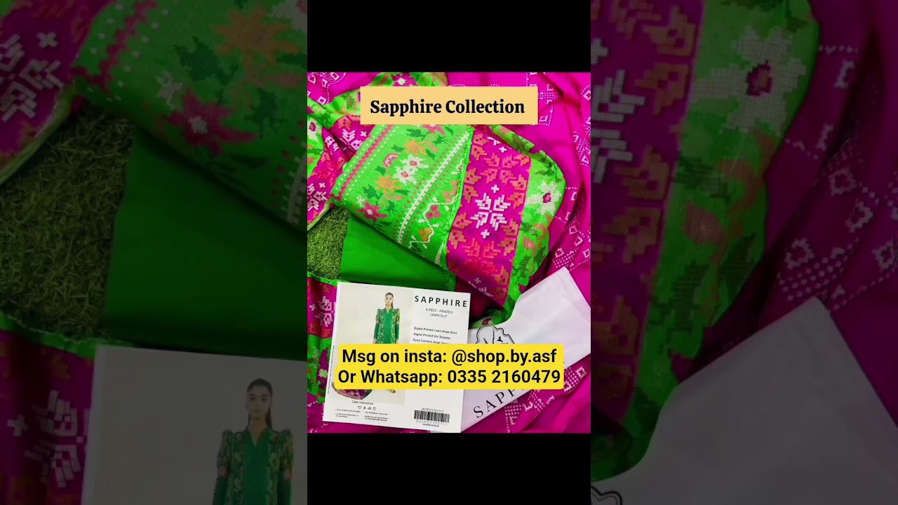Sapphire 3pc Lawn Collection | Shop by ASF 