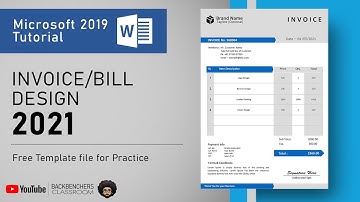 How to Create Blue Invoice Bill Design in Ms Word | Cash Memo | Invoice Template design