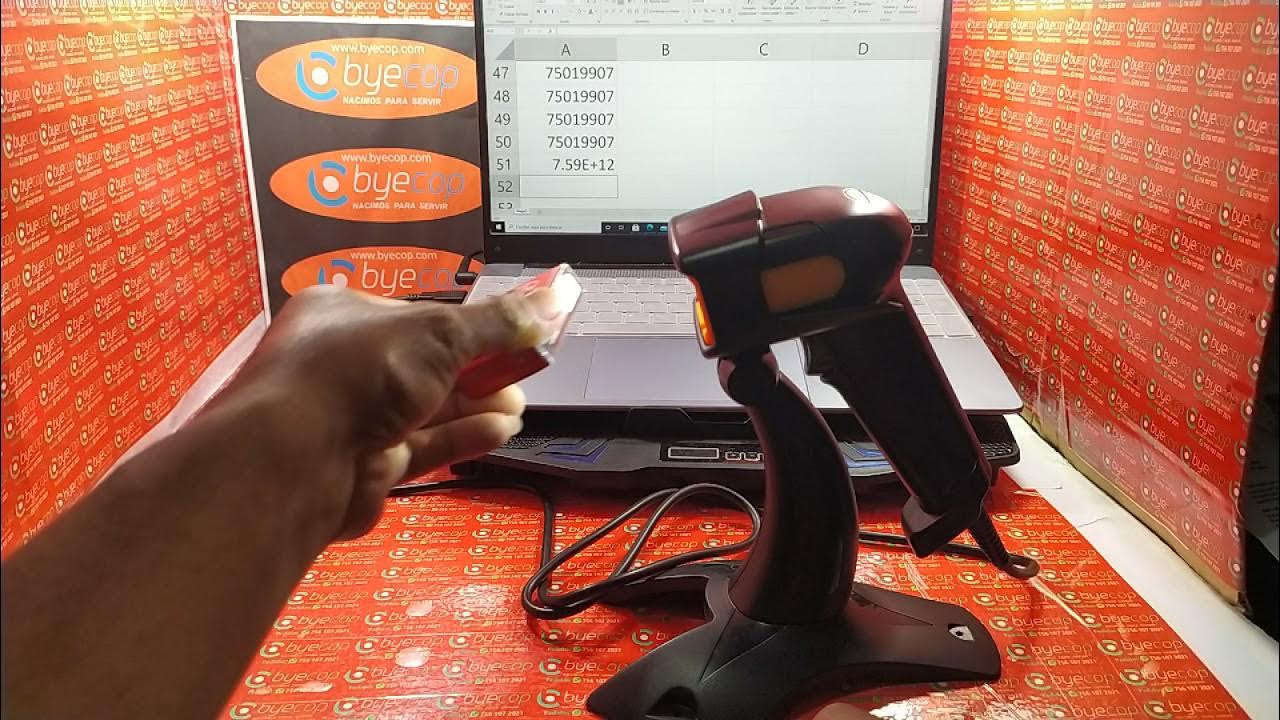 lector 1D, 2D Y QR modelo LF1680s con base para el escaner byecop - YouTube