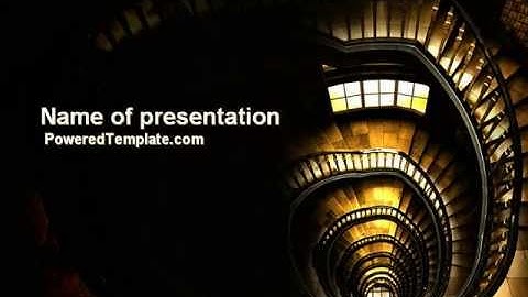 Corkscrew Staircase PowerPoint Template by PoweredTemplate.com