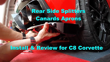 Transform the look of your C8 Corvette with Rear Side Diffuser Splitter Canards Aprons Fins install
