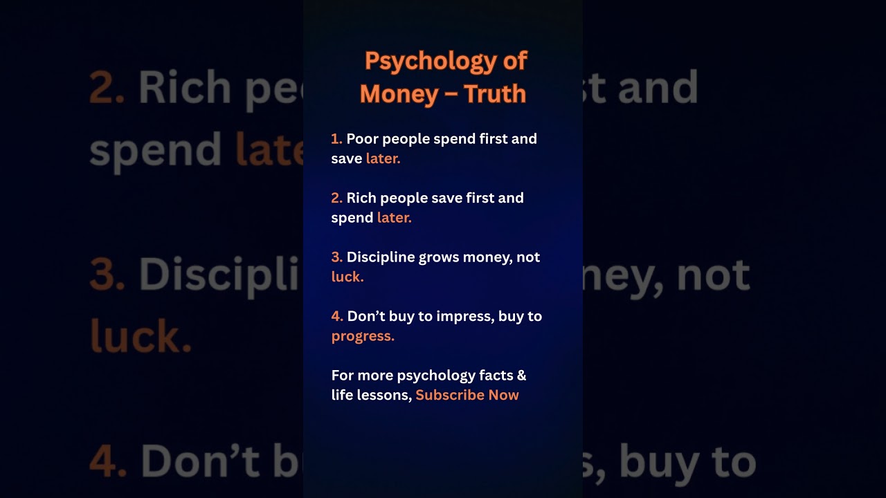 Psychology of Money – Truth | Unlocking the Secrets of the Mind | Core Thoughts #motivation #english