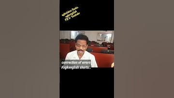 Correction of errors.. #shorts