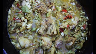 Curry Chataigne (breadnut / katahar) With Chicken | CaribbeanPot.com