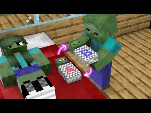 Monster School : Baby Zombie Swapped - Sad Story - Minecraft Animation