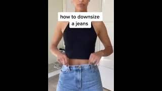 HOW TO DOWNSIZE A JEANS ? youtuveshorts