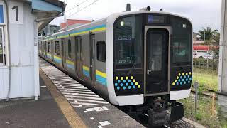 E131系0番台・80番台マリR02編成+マリR11編成岩井発車