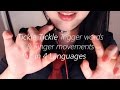 Asmr tickle tickle trigger words in 4 languages  finger movements