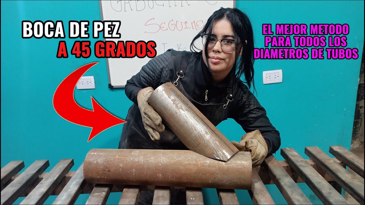 Como hacer corte BOCA de PEZ a 45 de forma fácil en todos los tubos