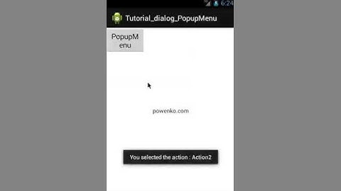 Android 課程 柯博文老師 範例 8-5 執行結果 8 5PopMenu  跳出選單