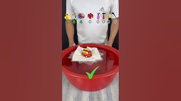 TRY TO GUESS HOW MANY TISSUE PAPER IT TOOKS! #asmr #satisfying #experiment #water