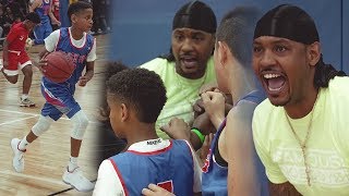 Team black ops (carmelo's team) vs cp3 @ #ballingonthebeach - "the
journey" web show 15-year-old 6'7 270lb pg!
http://bit.ly/thejourneyep1 5'5 14-ye...