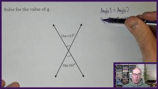 Solving Equations with Vertical Angles