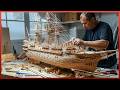 Homme construit des navires rels  lchelle jusquau dernier dtail  alangomezcraft