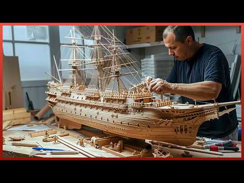 Видео: Мужчина Строит Реальные Корабли В Масштабе До Последней Детали | @alangomezcraft