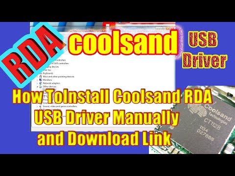 How To Install Coolsand RDA USB Driver Manually and Download Link