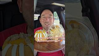 Peach Cobbler STUFFED Cake from Nothing Bundt Cakes?! ?? #snackreview #eating