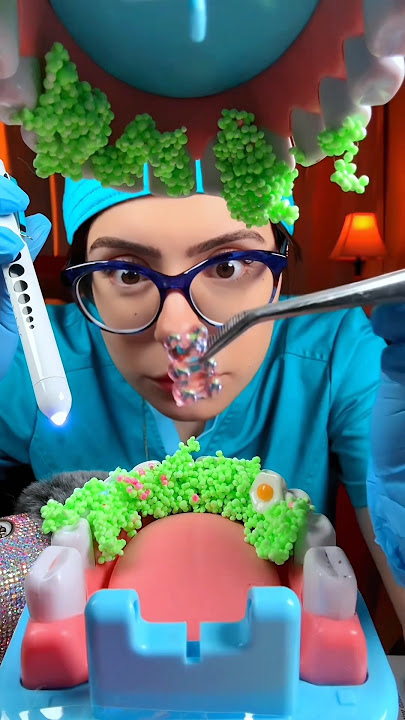 ASMR DENTIST CLEANS UR TEETH 😖 #shorts #asmr #dentist