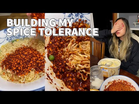 I tried to build my spice tolerance to take on a Spicy Noodle Challenge