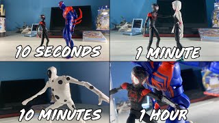 SPEED CHALLENGE: SpiderVerse StopMotion in 10 seconds | 1 minute | 10 minutes | 1 hour