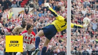 Top 5 FA Cup saves feat. Schmeichel \& Seaman | FA Cup Throwback