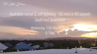 Australian sunset & soft lightning in fast motion (40 mins in 40 seconds) - South East Queensland 🌆 screenshot 2