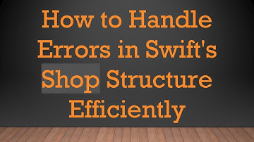 How to Handle Errors in Swift